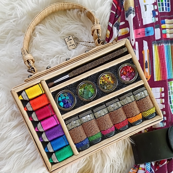 Mary Frances Handbags - Mary Frances Art & Soul Painter's Artist Supplies Collection Box Bag